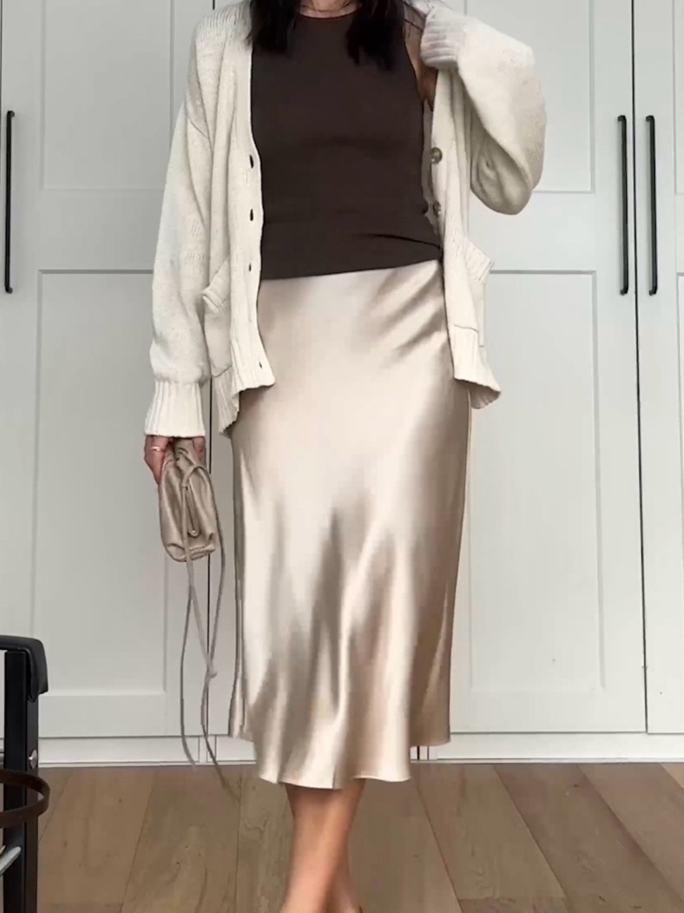 Quince Champagne 100% Silk A-Line Slip Skirt - Picture 7 of 8